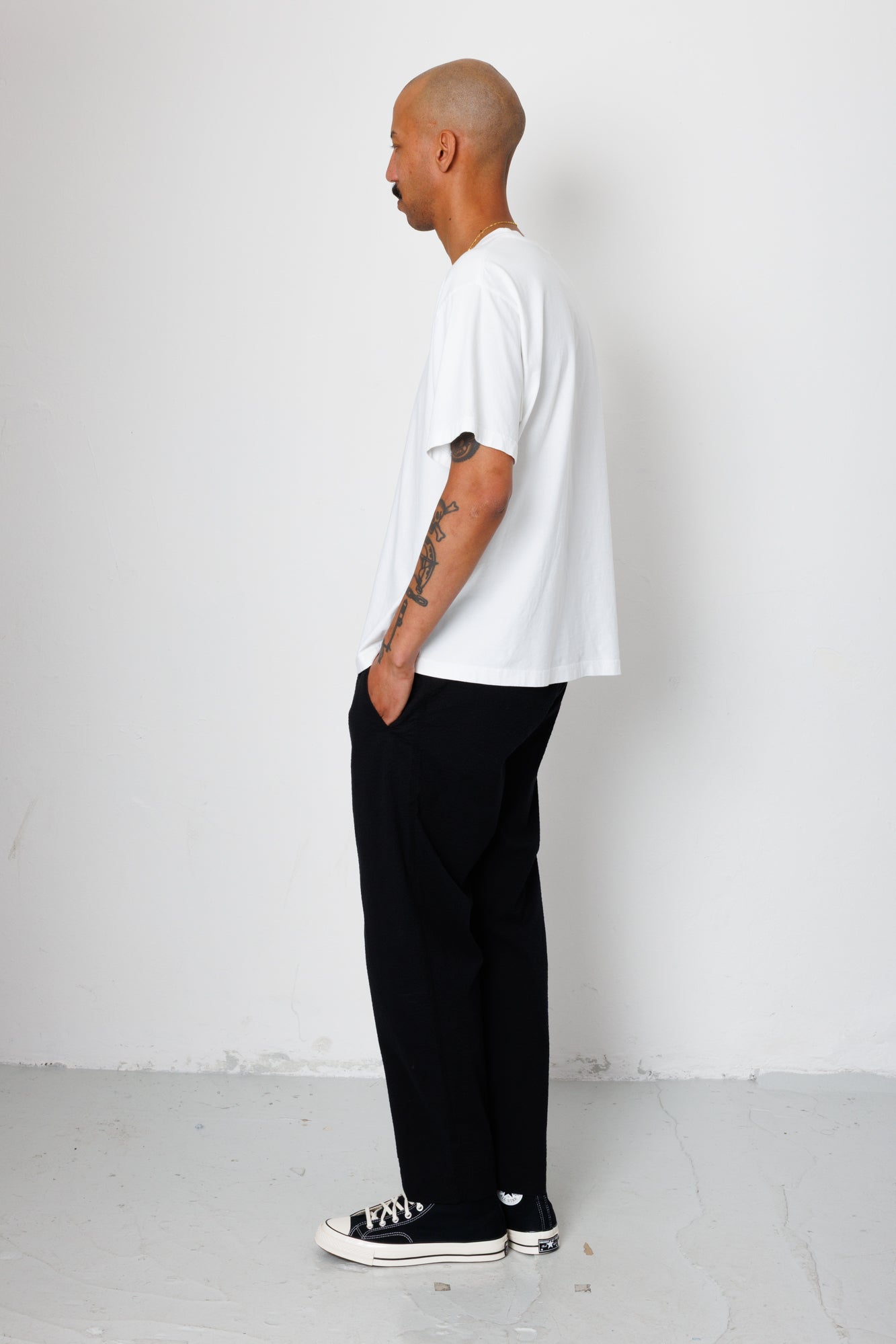 Folk | Folk Assembly Pant - Black Seersucker