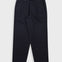 Pair of black trousers on a white background