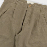 Folk | Folk Assembly Pant - Khaki Cotton Linen