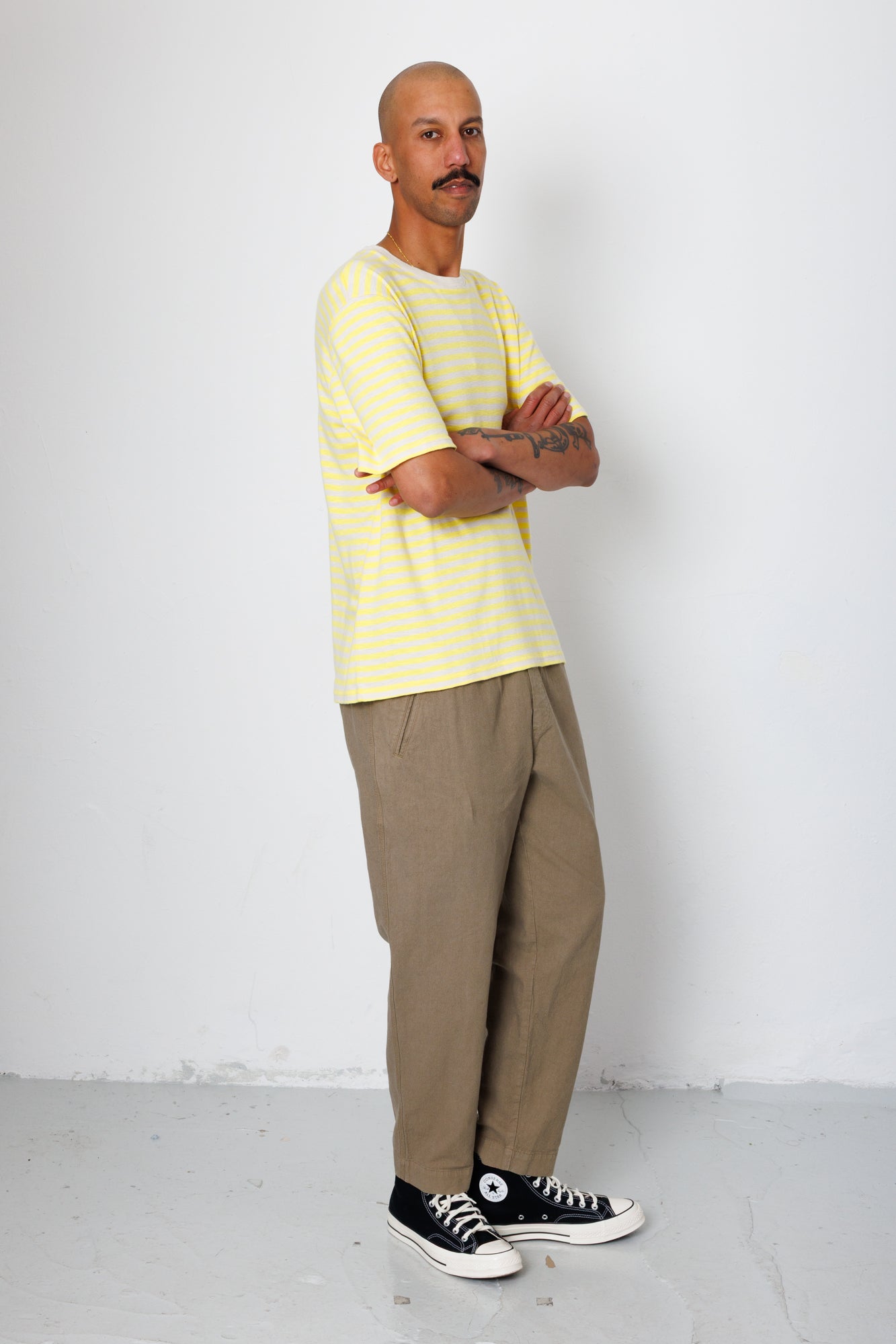 Folk | Folk Assembly Pant - Khaki Cotton Linen