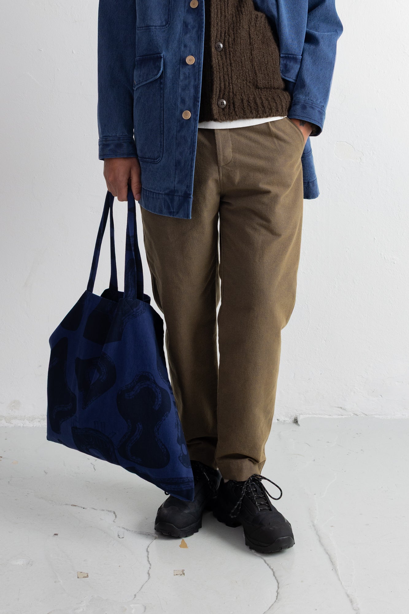 Folk | Folk Assembly Pant - Khaki Lightweight Moleskin
