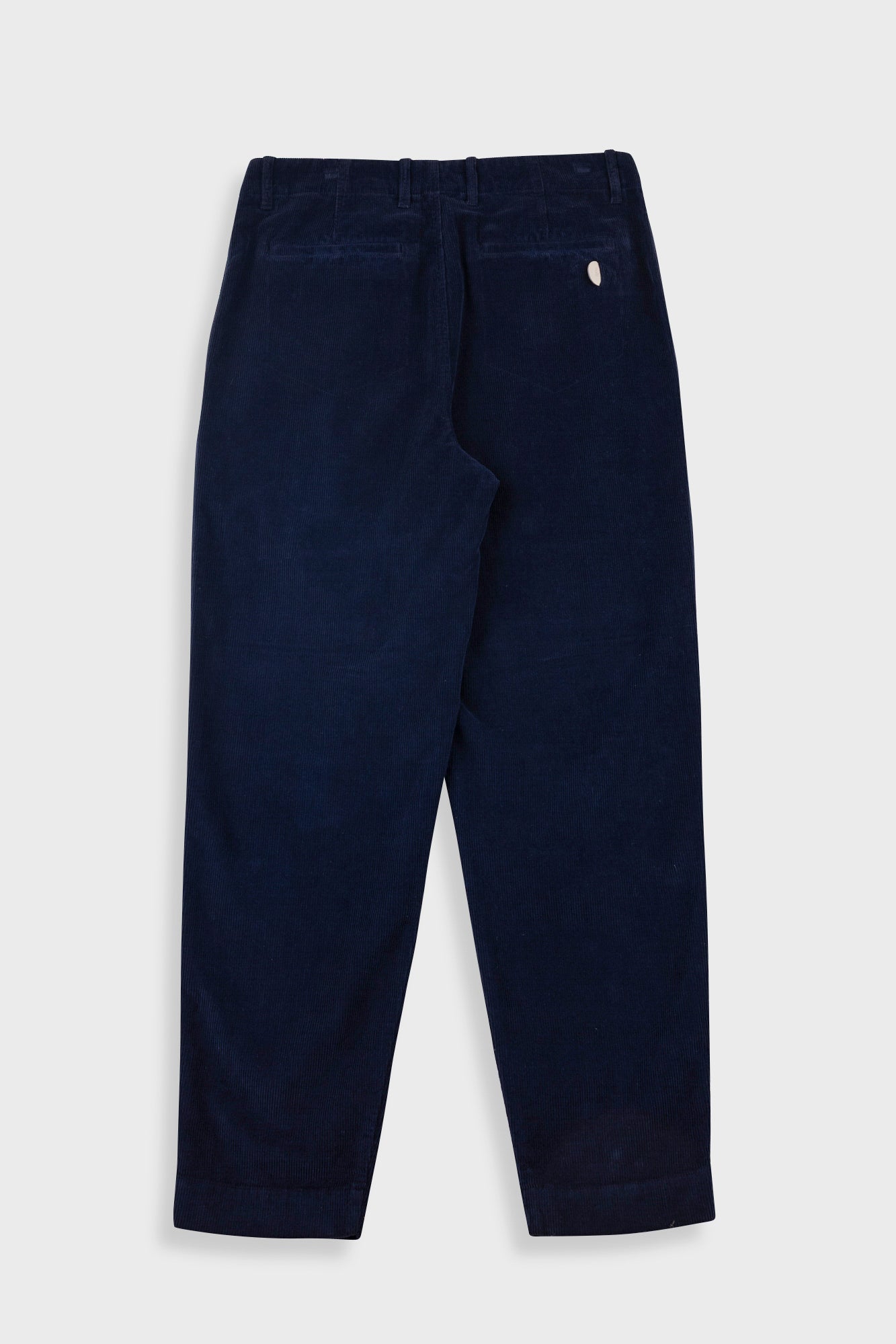 Navy blue pants on a light gray background