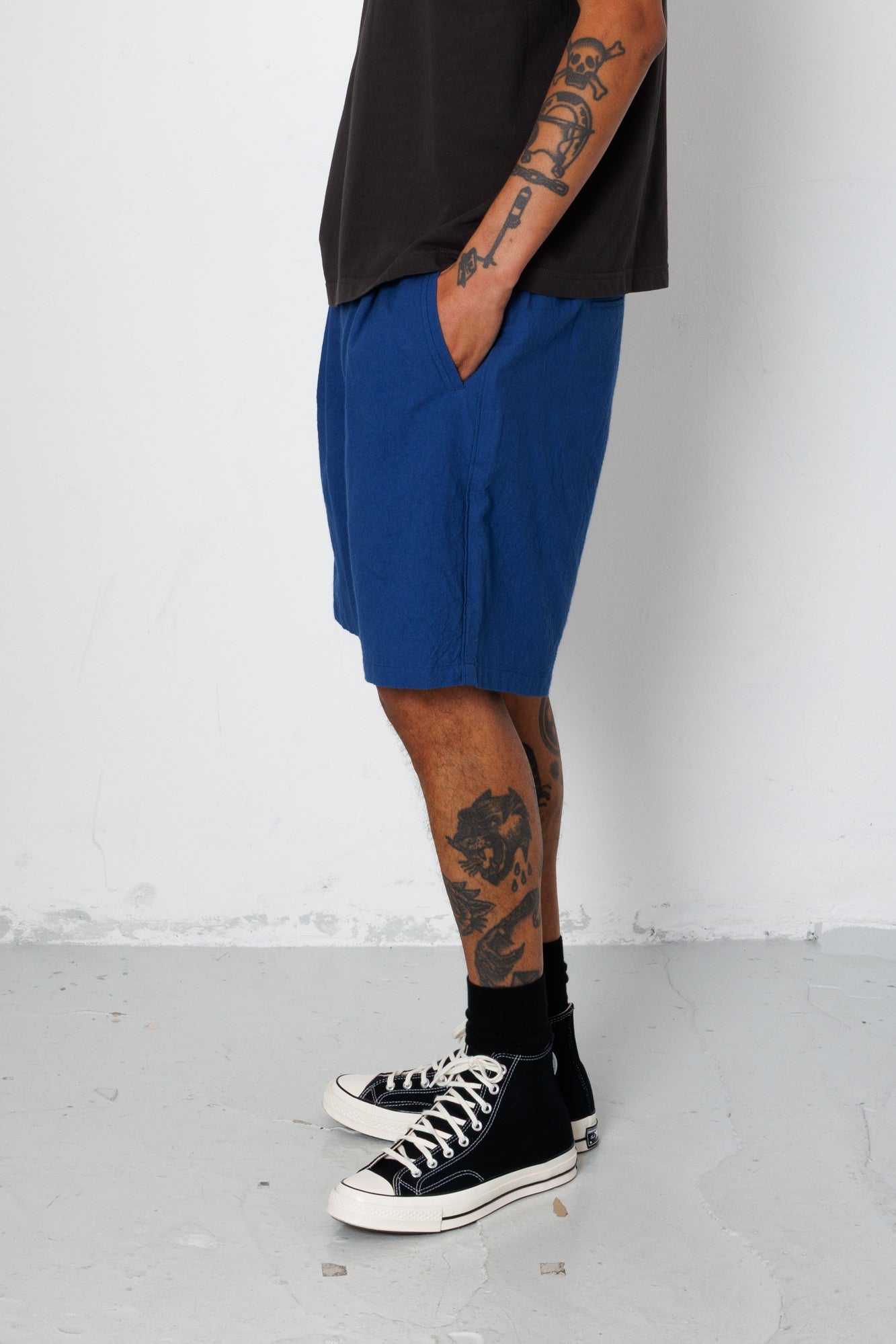 Folk | Folk Relaxed Assembly Short - Blue Crinkle