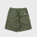 Green shorts on a white background