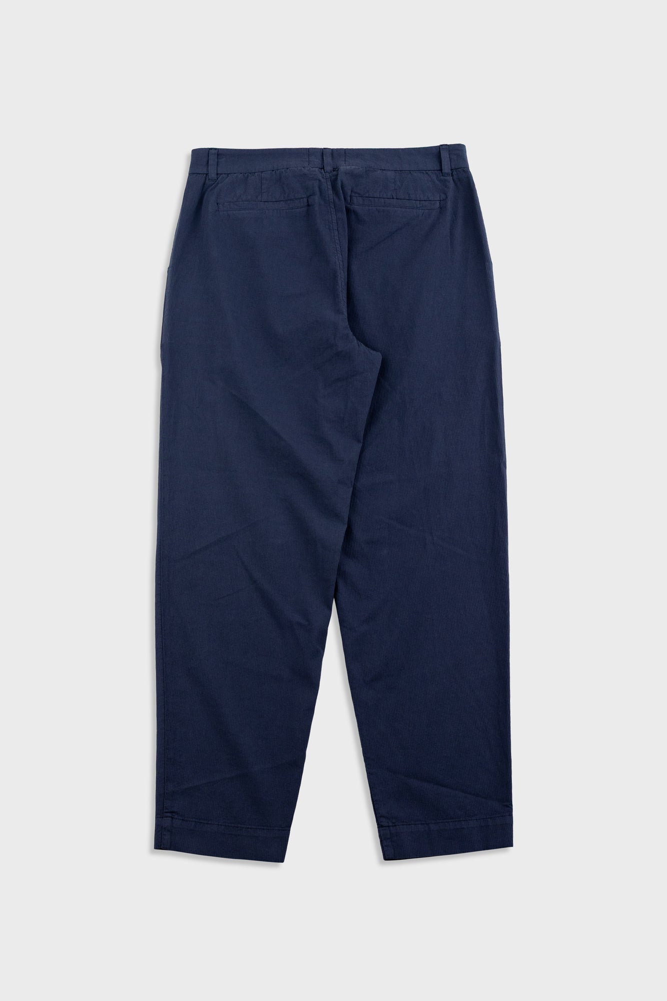 Folk | Folk Assembly Suit Trouser - Soft Navy Mini Stripe