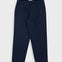 Navy blue pants on a light gray background