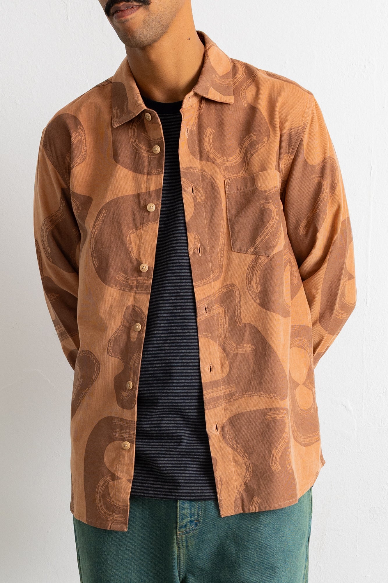 Folk | Folk Direction Babycord Shirt - Clay Cast Print