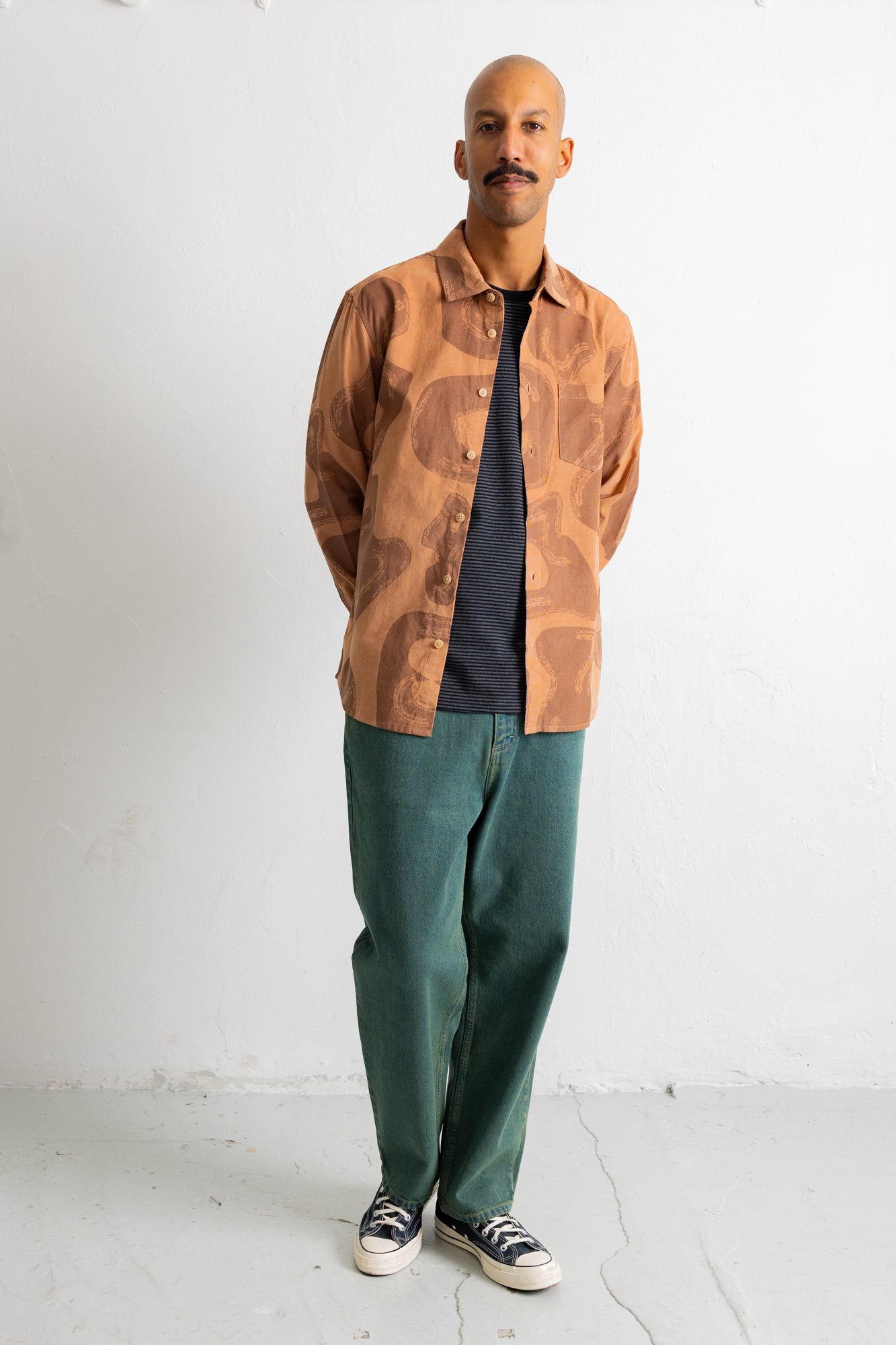 Folk | Folk Direction Babycord Shirt - Clay Cast Print