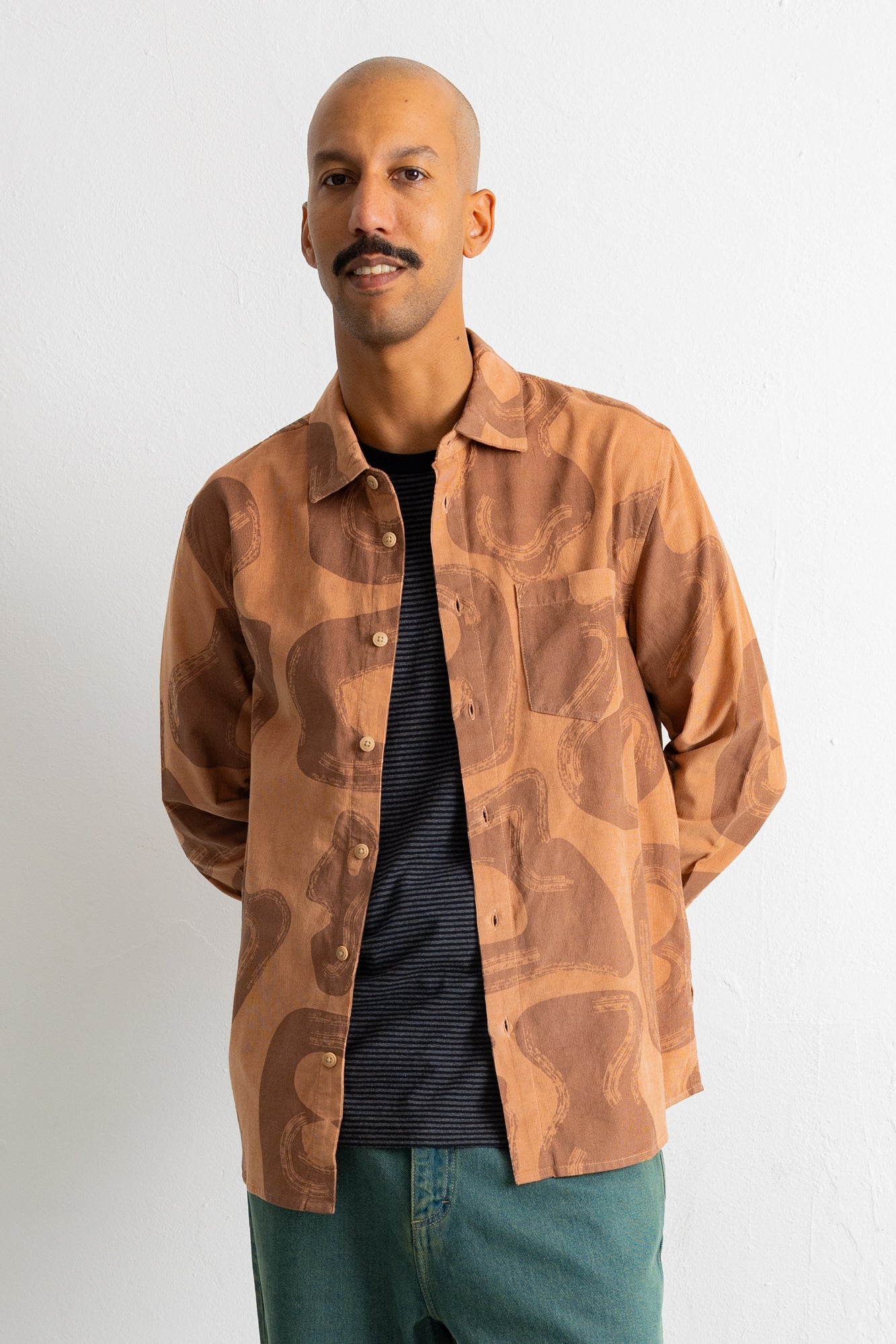 Folk | Folk Direction Babycord Shirt - Clay Cast Print