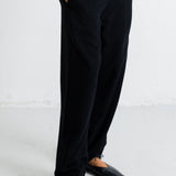 Baggy Trousers - Black Wool Mix
