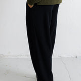 Baggy Trousers - Black Wool Mix