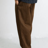 Baggy Trousers - Brown Denim