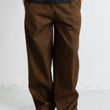 Baggy Trousers - Brown Denim