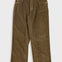 Brown corduroy pants on a white background