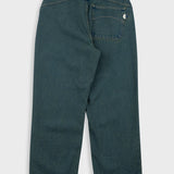 Green jeans on a white background