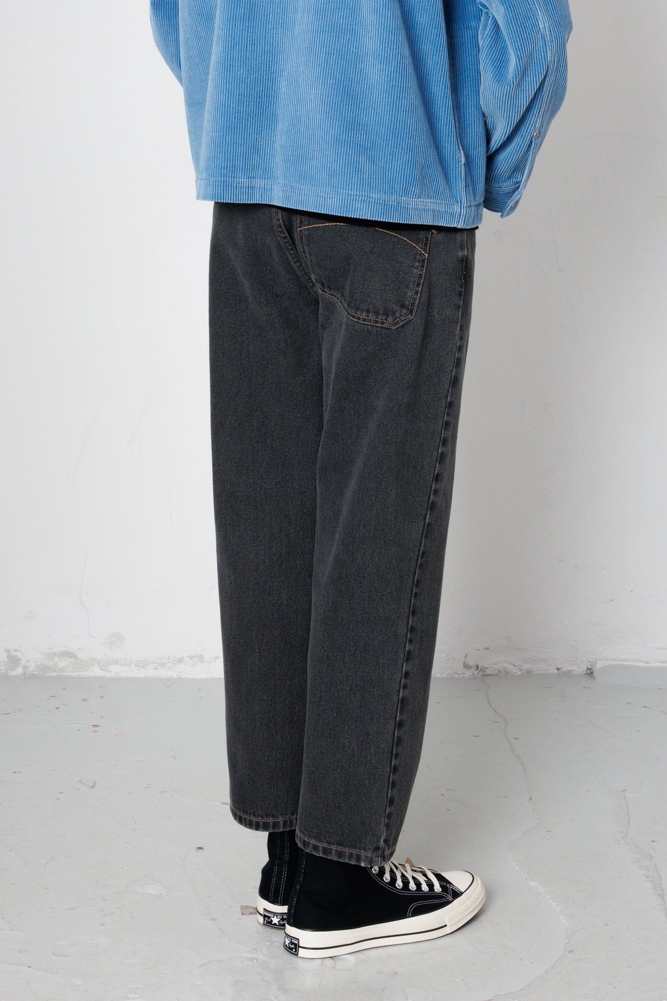 Folk | Folk Barrel Leg Jean - Graphite Denim