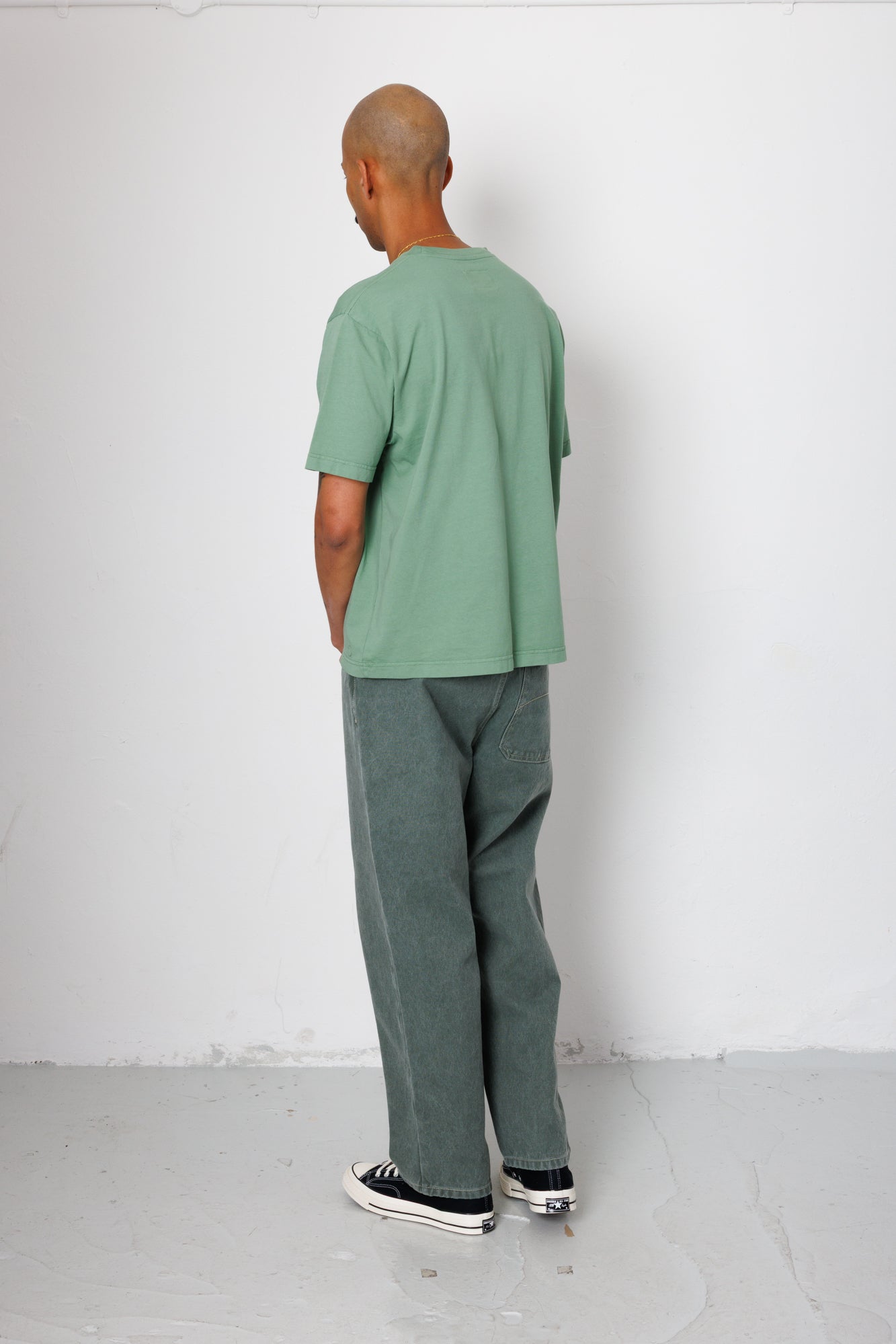 Folk | Folk Barrel Leg Jean - Soft Green Canvas
