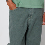 Folk | Folk Barrel Leg Jean - Soft Green Canvas