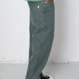 Folk | Folk Barrel Leg Jean - Soft Green Canvas