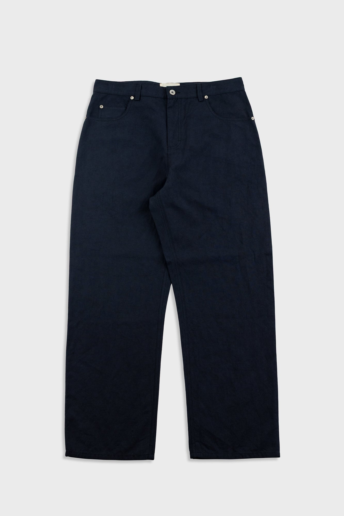 Black pants on a light gray background