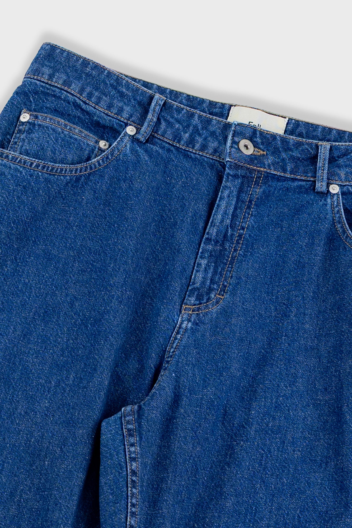 Folk | Folk Barrel Leg Jean - Mid Slub Denim