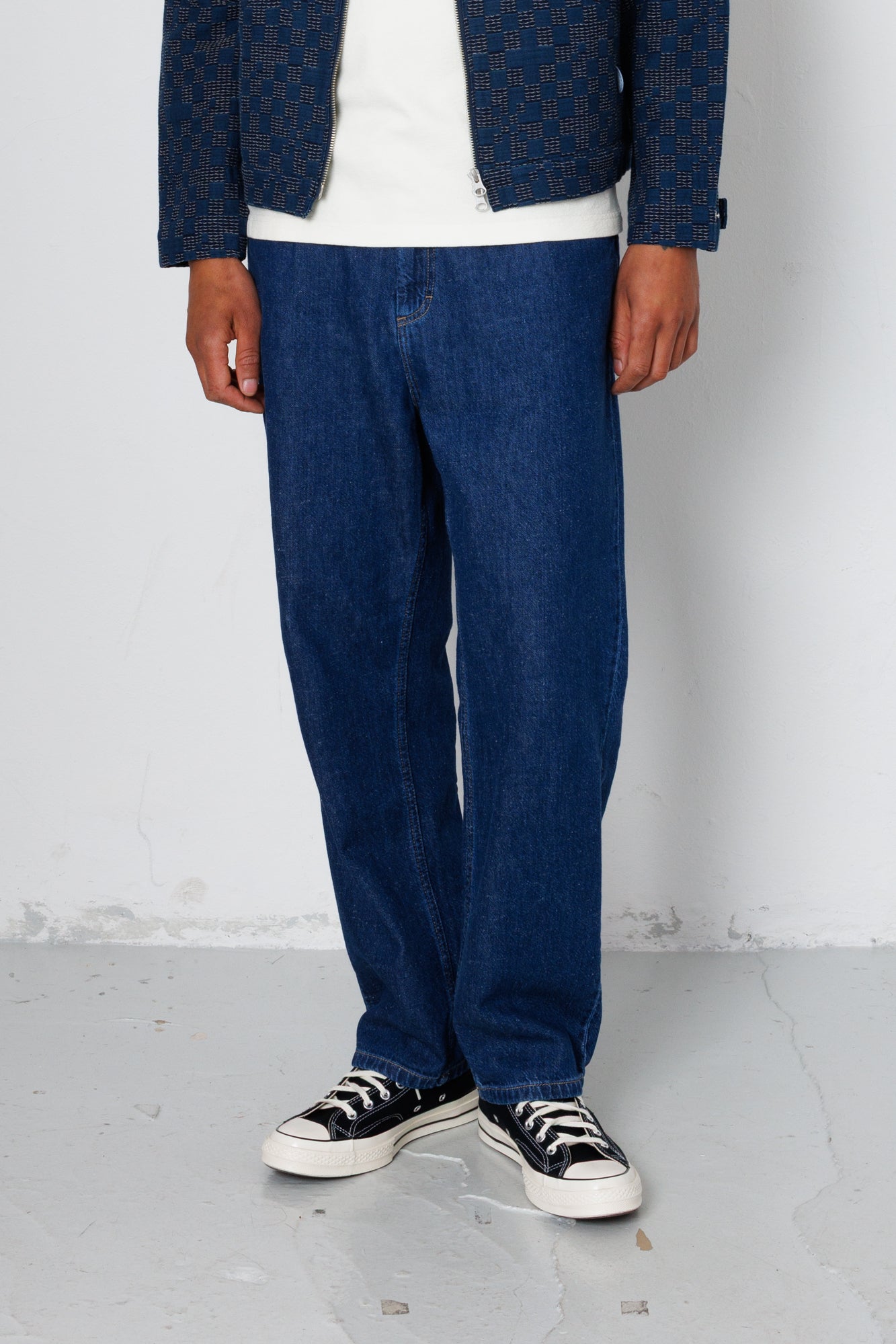 Folk | Folk Barrel Leg Jean - Mid Slub Denim