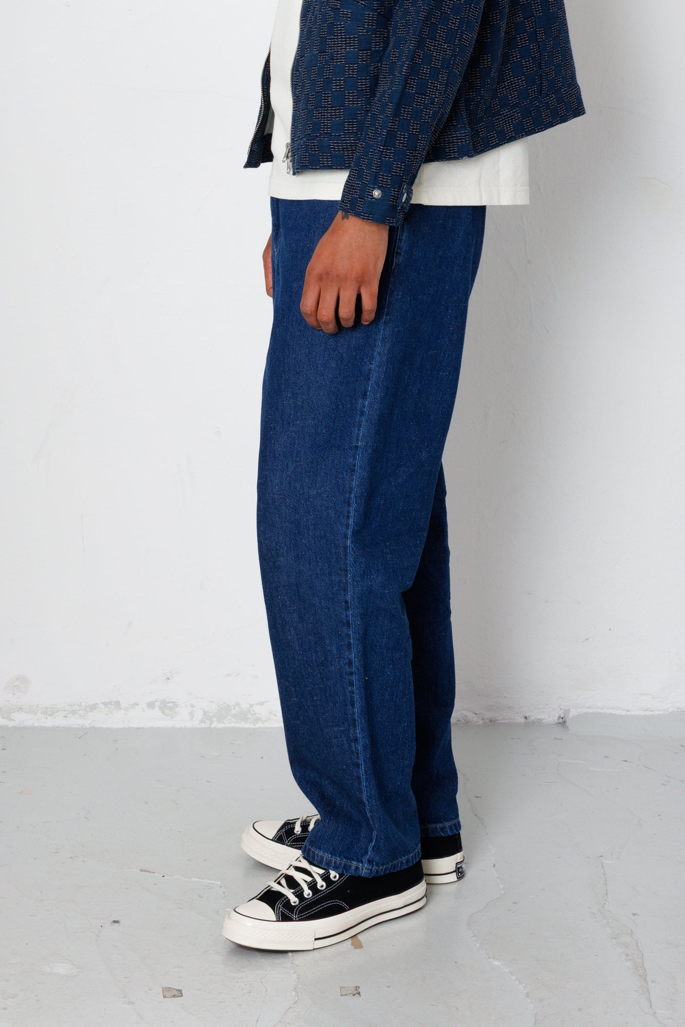 Folk | Folk Barrel Leg Jean - Mid Slub Denim