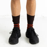 Block Stripe Sock - Clay / Espresso