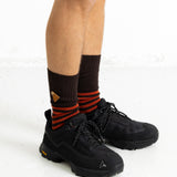 Block Stripe Sock - Clay / Espresso