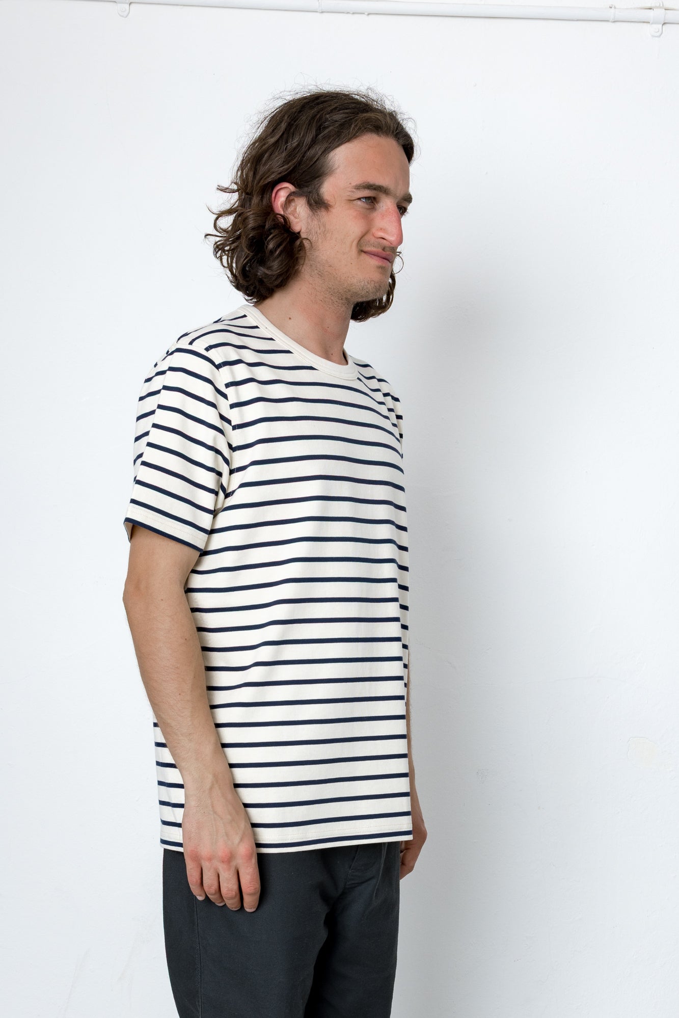 Folk | Folk Brett T-Shirt - Ecru / Navy
