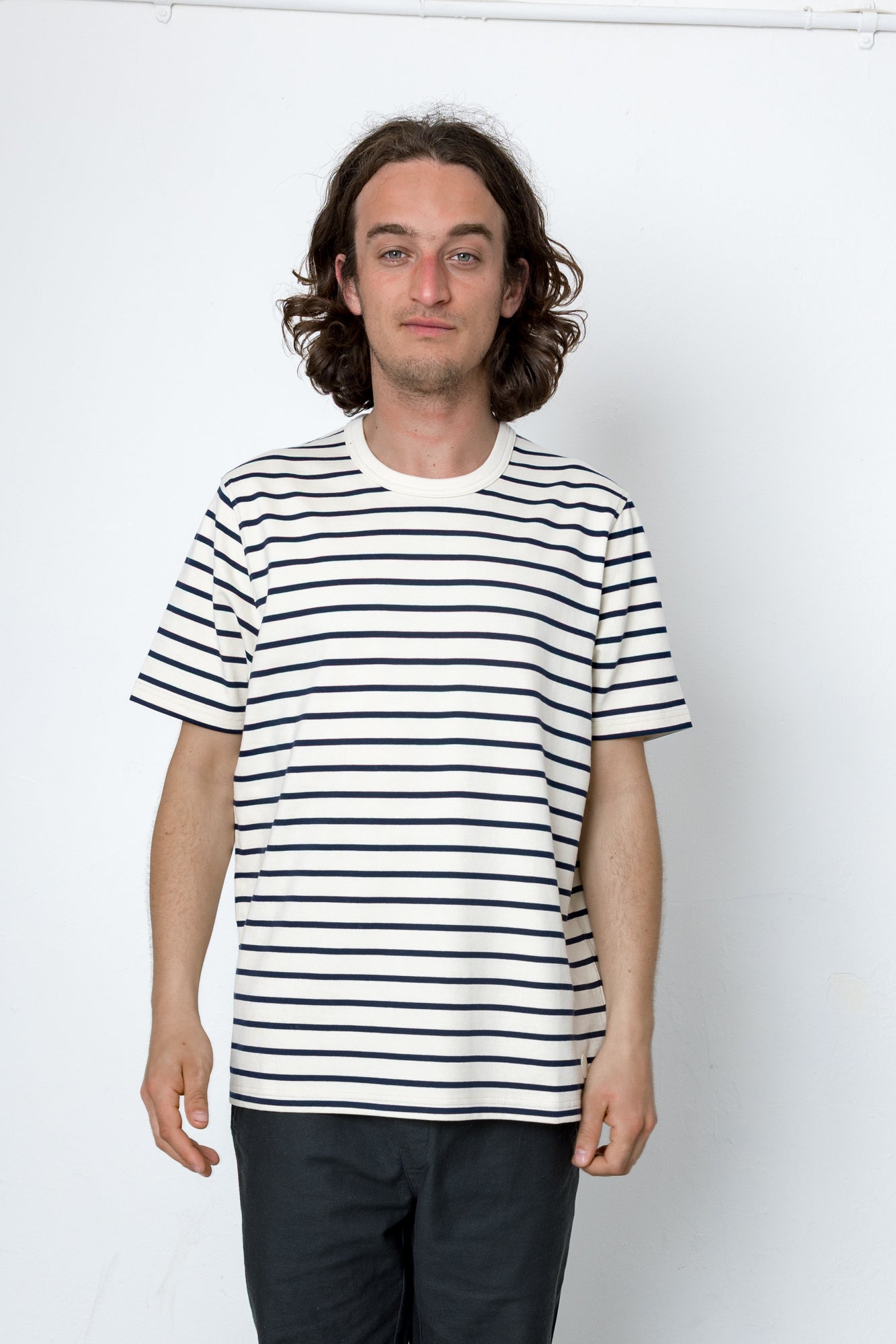 Folk | Folk Brett T-Shirt - Ecru / Navy