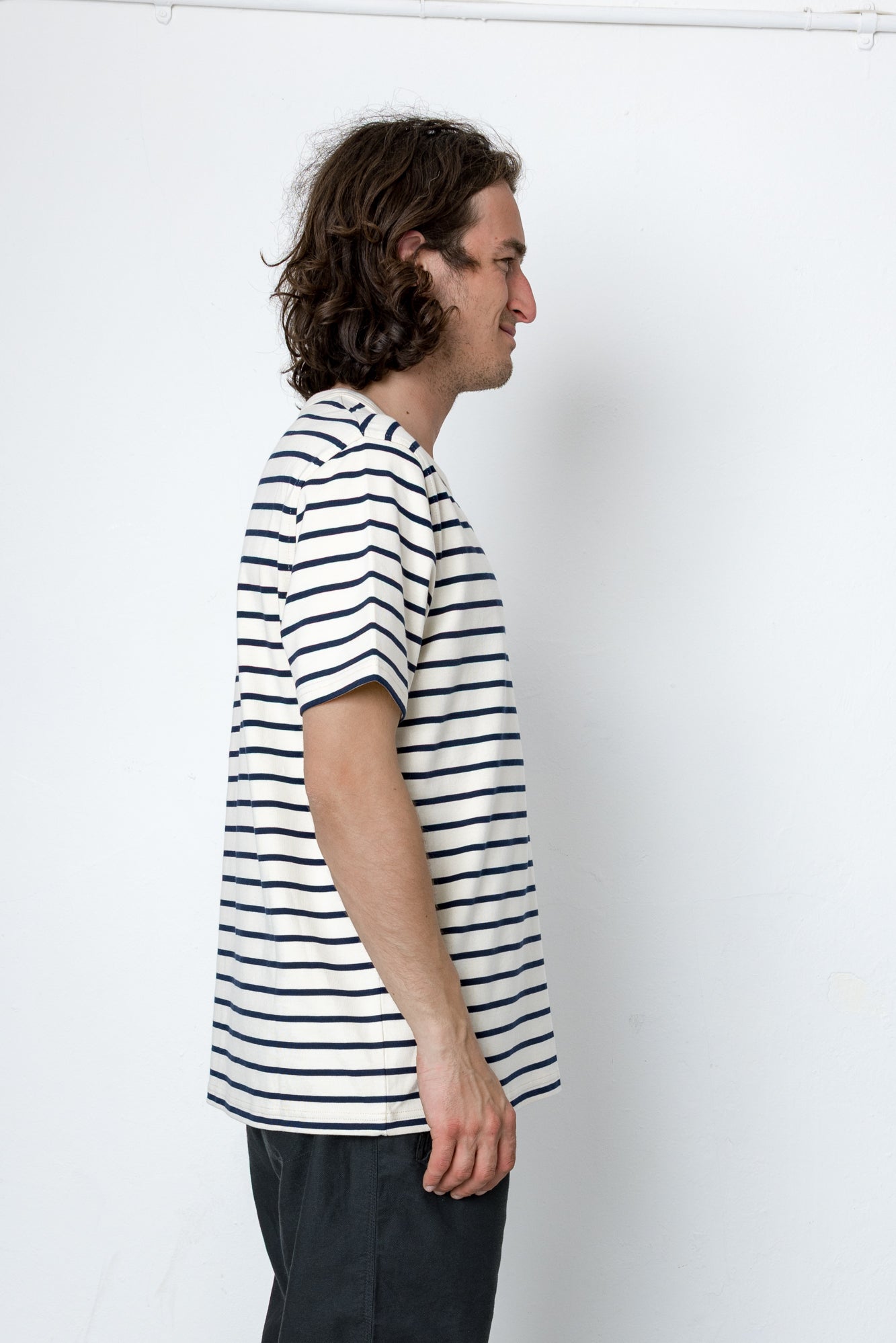 Folk | Folk Brett T-Shirt - Ecru / Navy