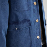 Folk | Folk Cropped Winter Coat - Olive Brushed Wool