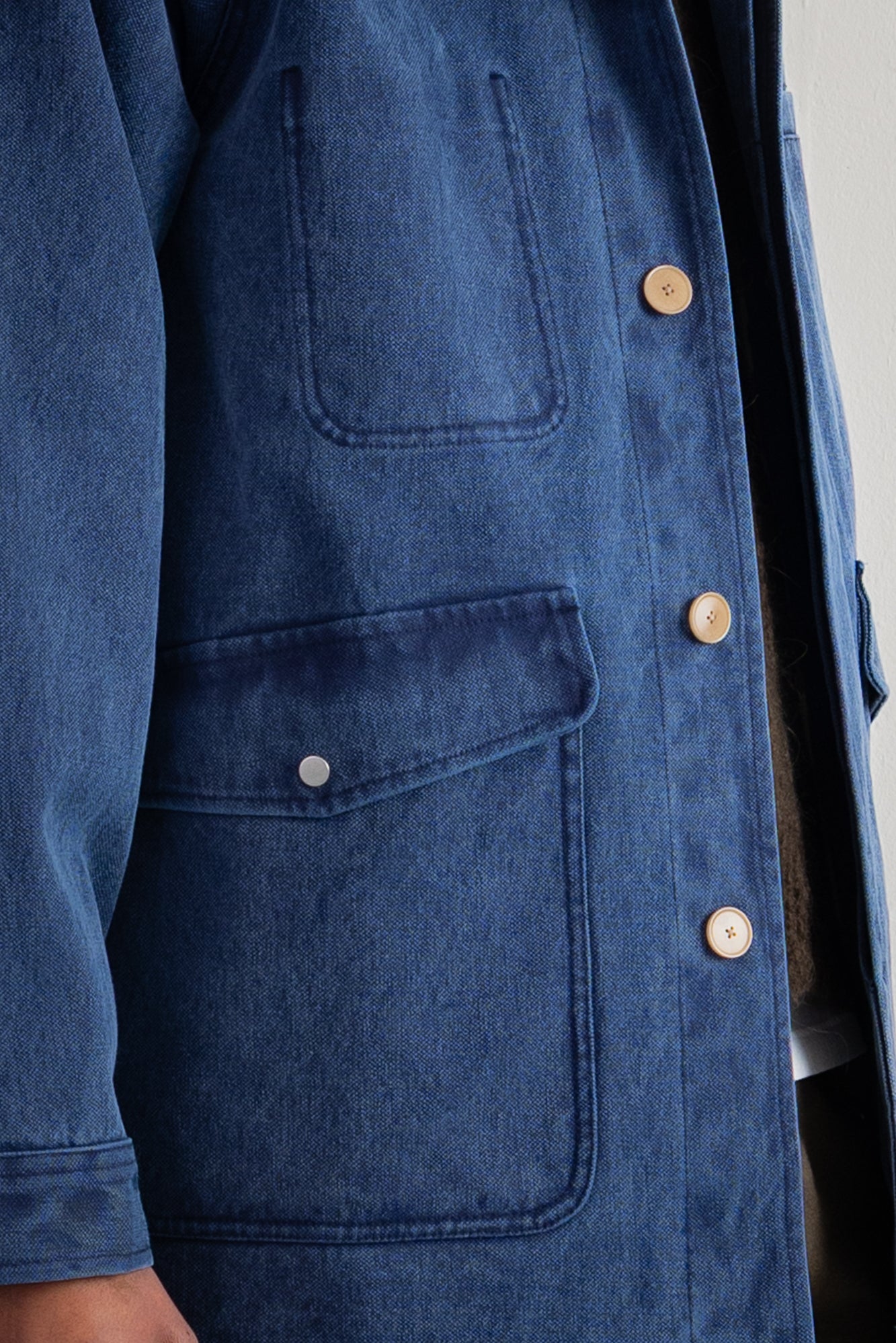 Folk | Folk Cropped Winter Coat - Olive Brushed Wool