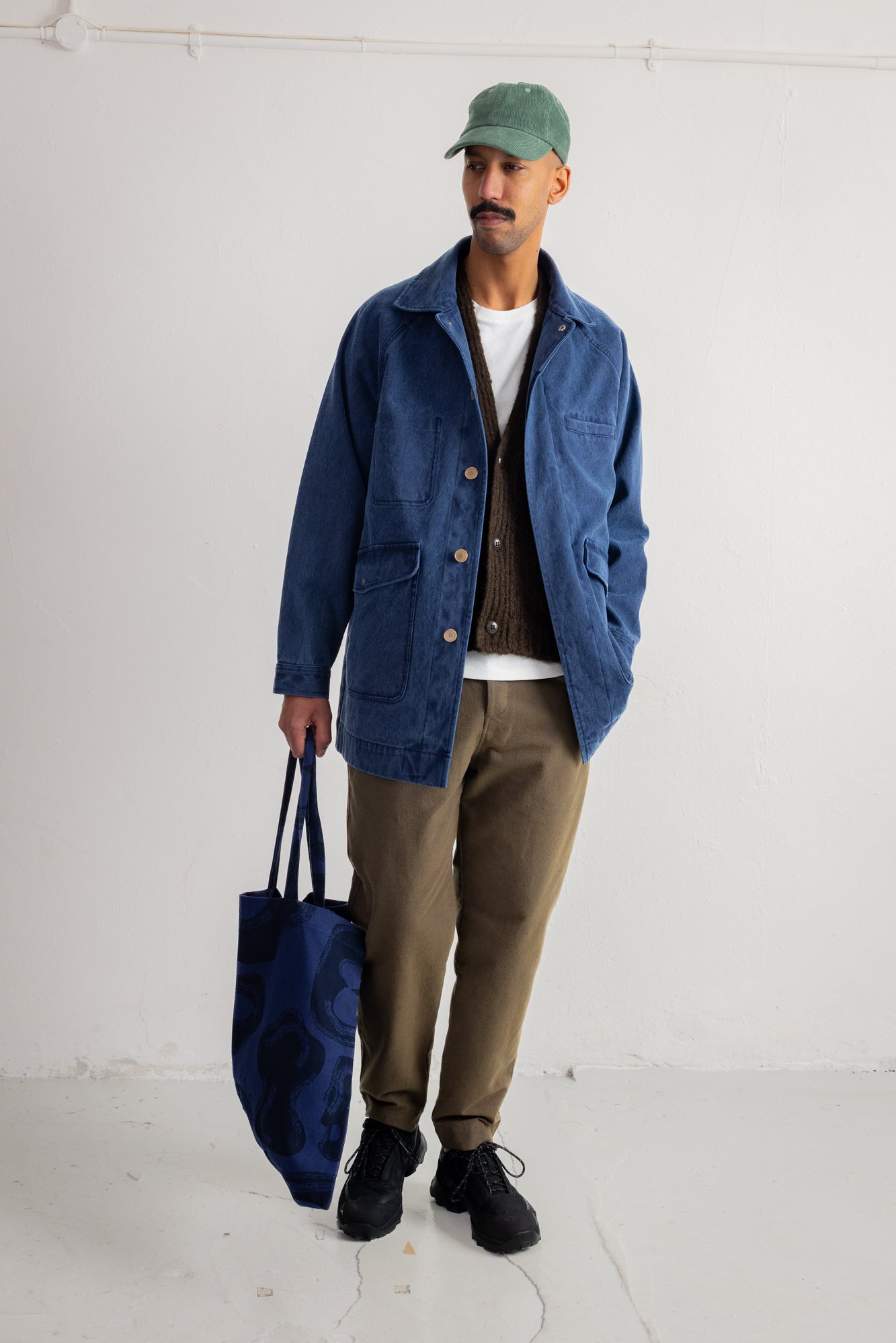 Folk | Folk Cropped Winter Coat - Olive Brushed Wool