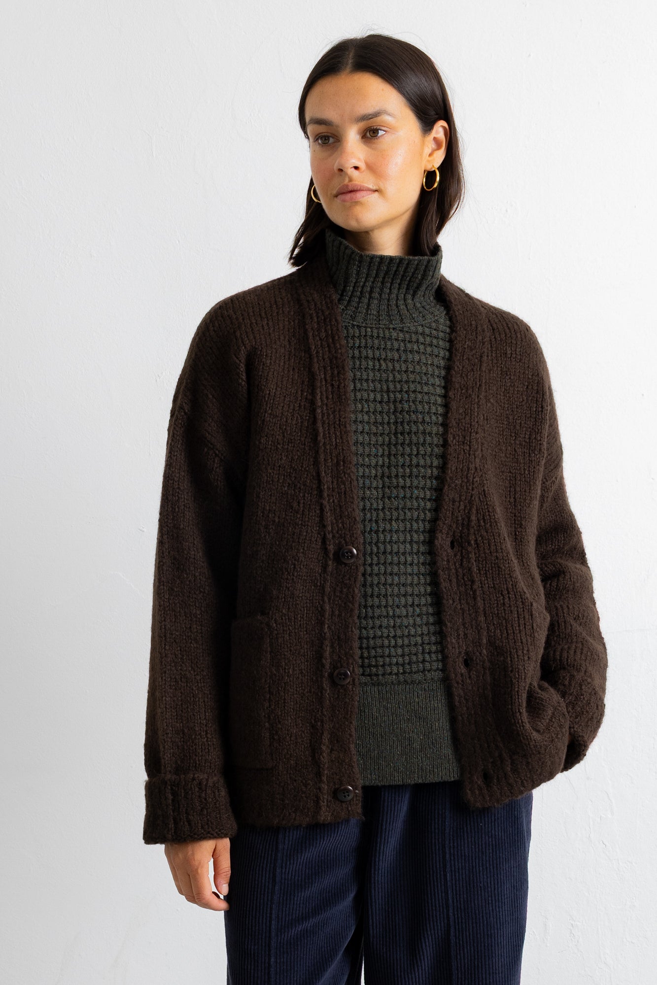 Folk | Folk Relaxed Cardigan - Espresso