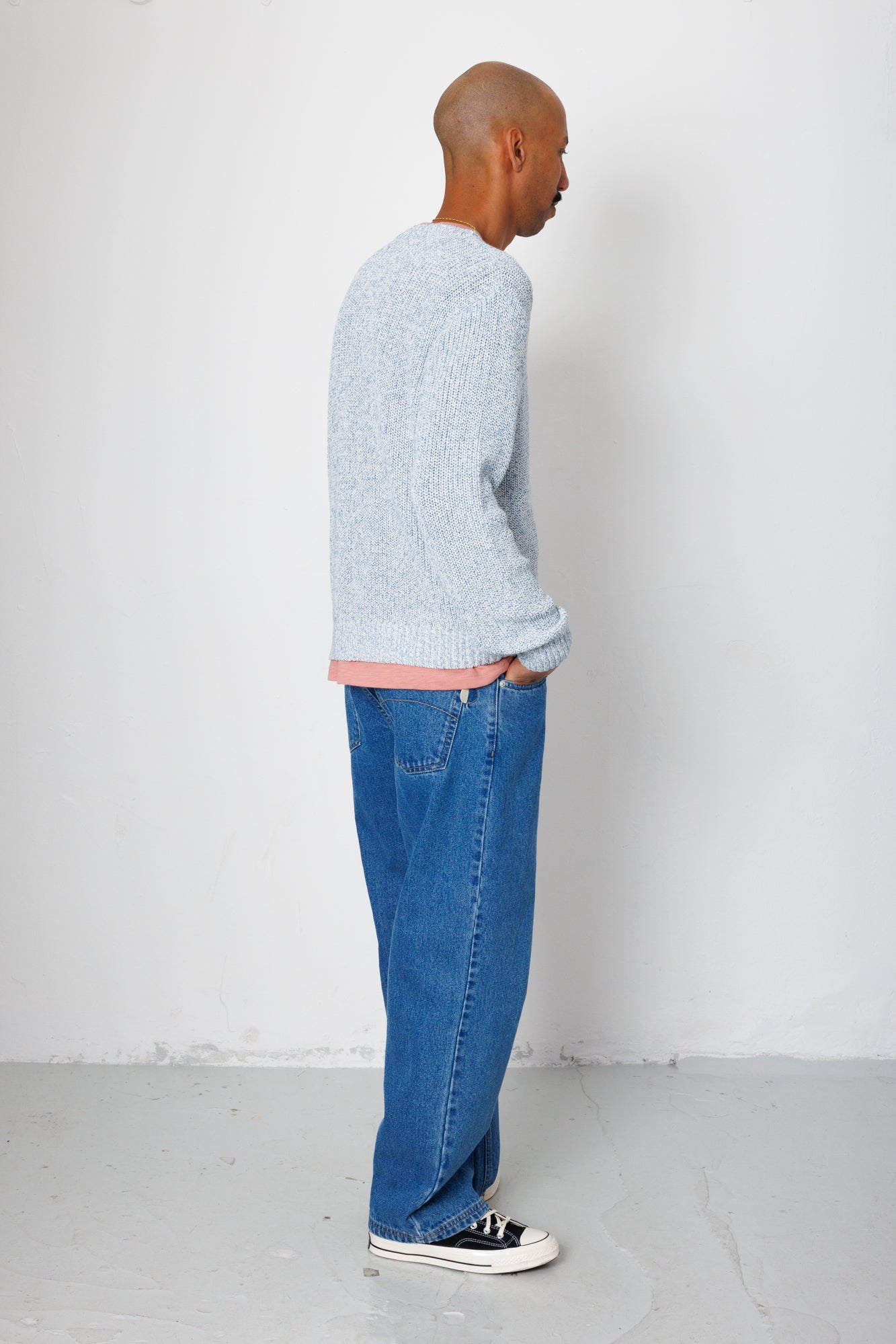 Folk | Folk Chain Crew - Melange Light Blue