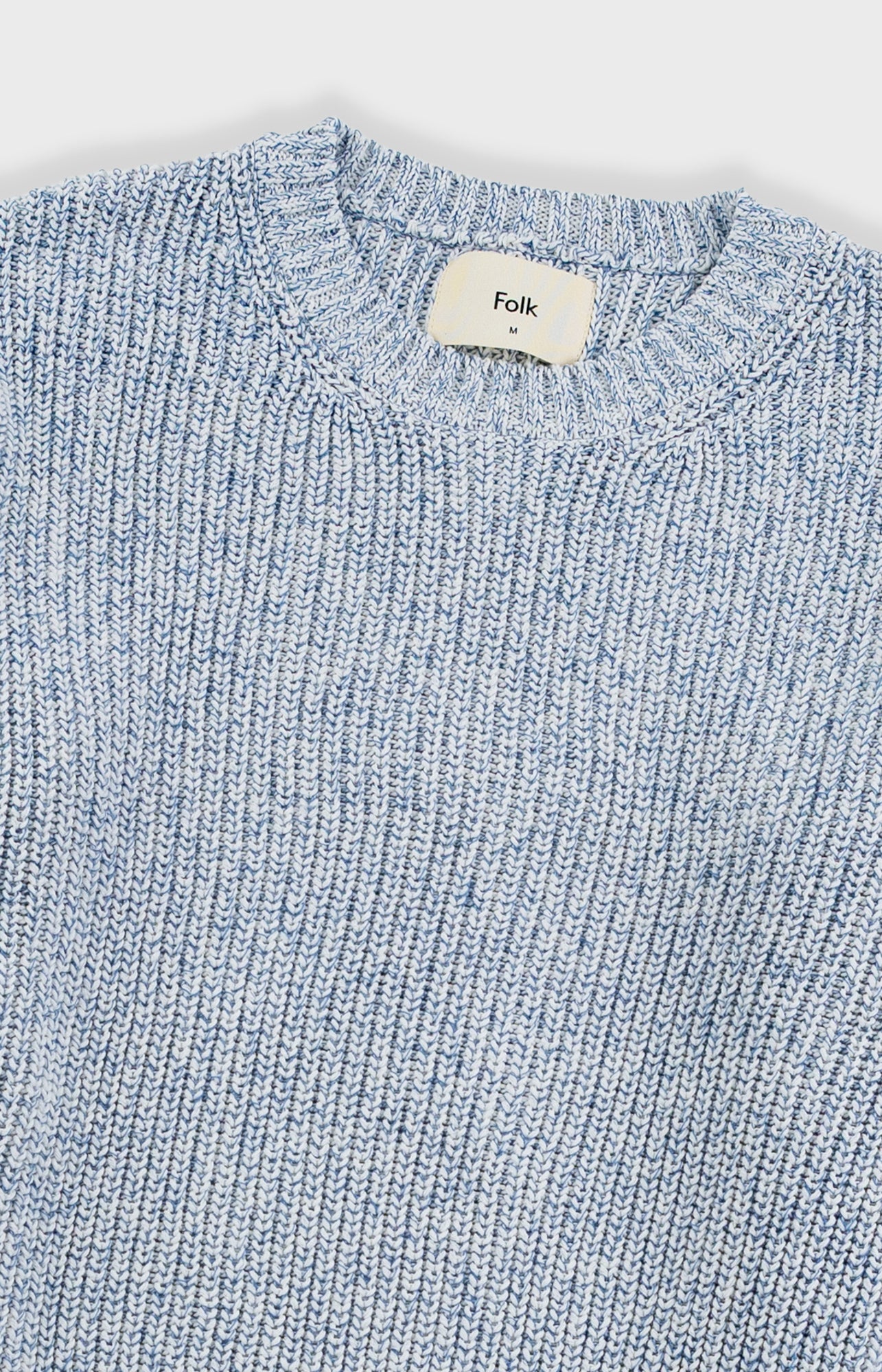Folk | Folk Chain Crew - Melange Light Blue