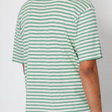 Folk | Folk Classic Striped T-Shirt - Soft Green Ecru