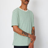 Folk | Folk Classic Striped T-Shirt - Soft Green Ecru
