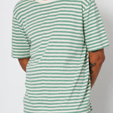 Folk | Folk Classic Striped T-Shirt - Soft Green Ecru
