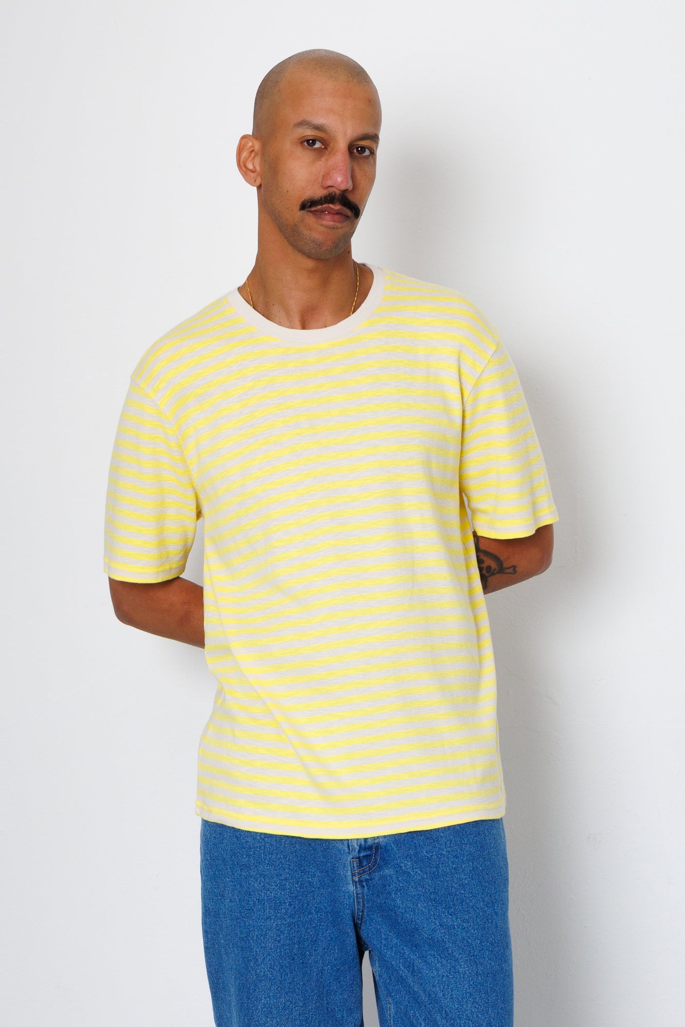 Folk | Folk Classic Striped T-Shirt -Yellow Ecru