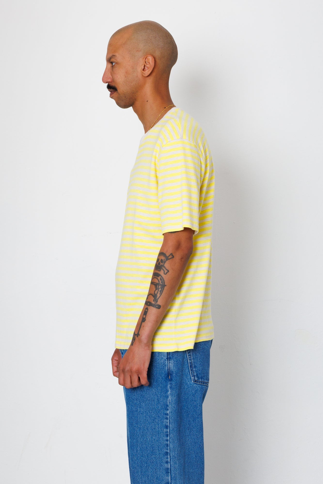 Folk | Folk Classic Striped T-Shirt -Yellow Ecru