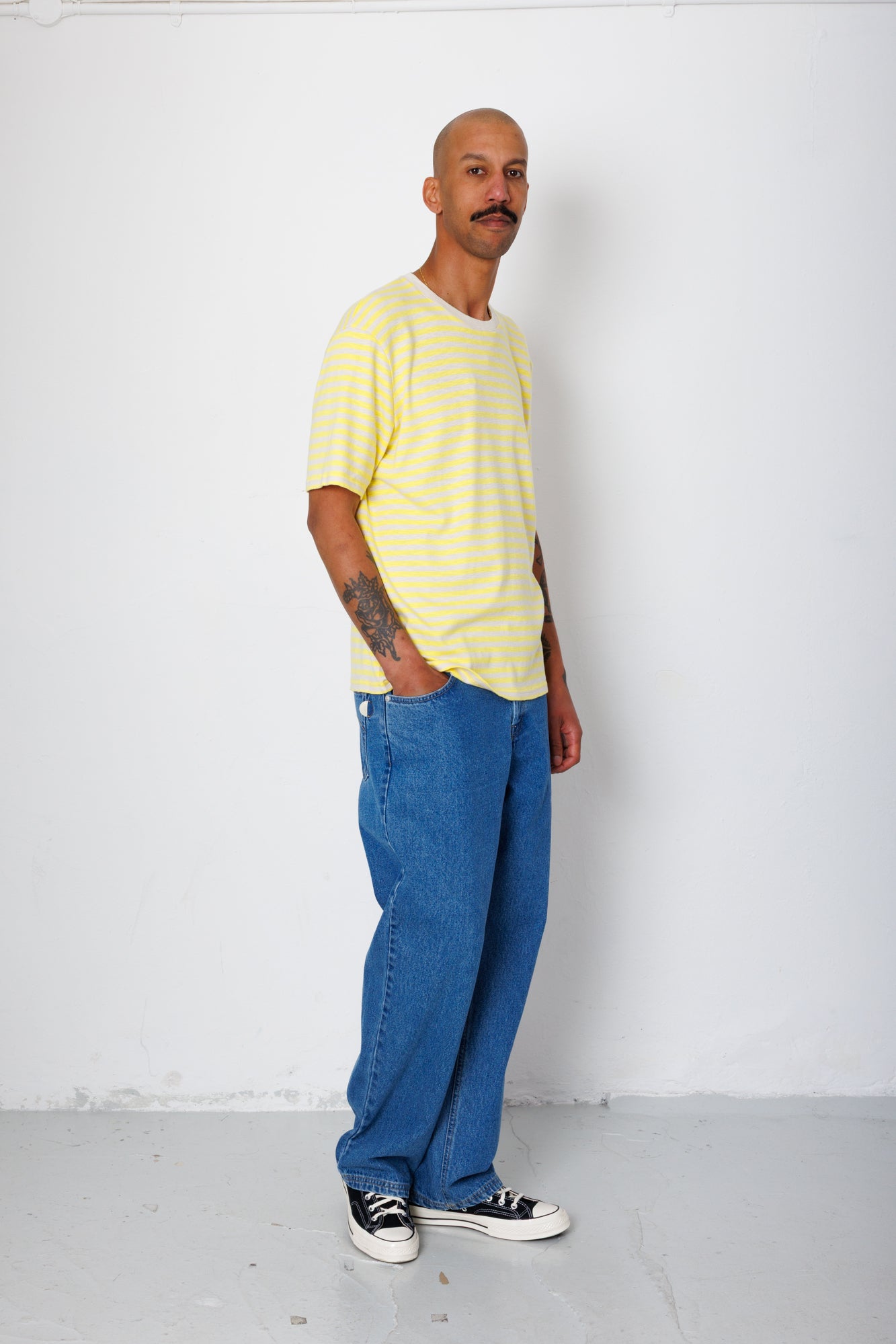 Folk | Folk Classic Striped T-Shirt -Yellow Ecru