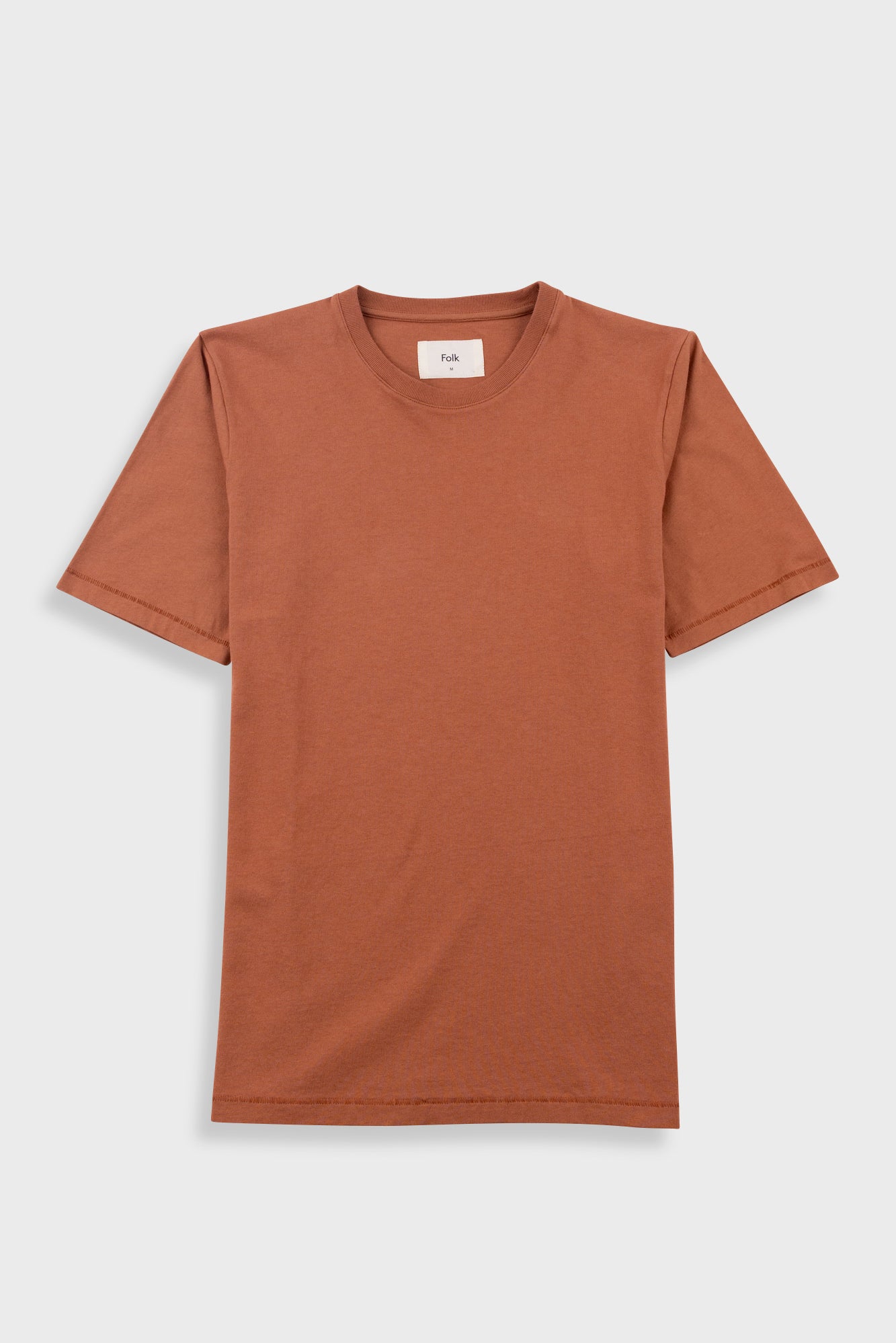 Folk | Folk Contrast Sleeve T-Shirt - Clay
