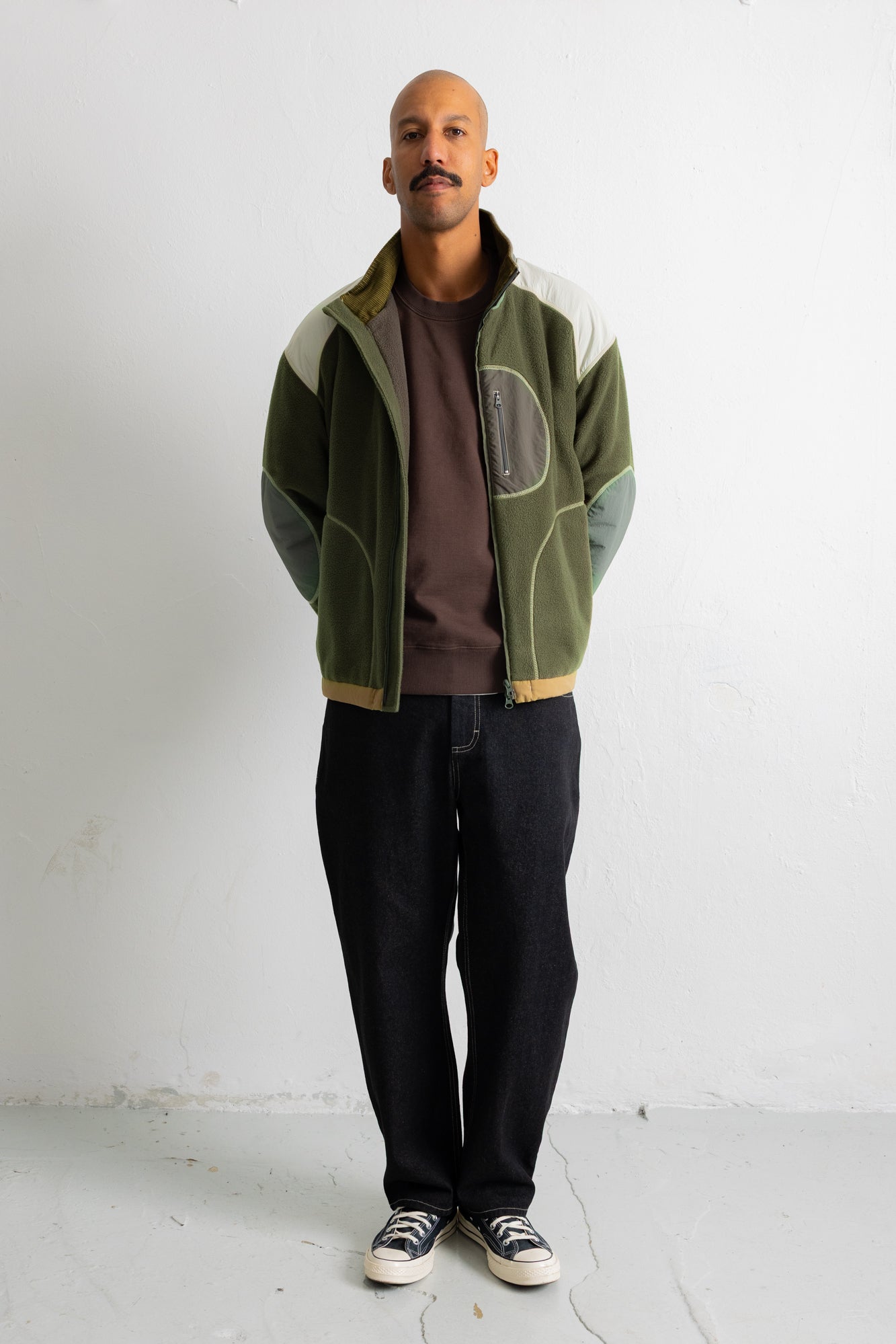 Folk | Folk Curve Fleece - Olive