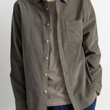 Direction Babycord Shirt - Dark Sage