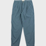 Blue pants on a light gray background
