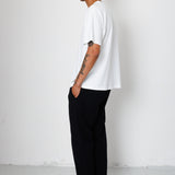 Folk | Folk Drawcord Assembly Pant - Black Seersucker