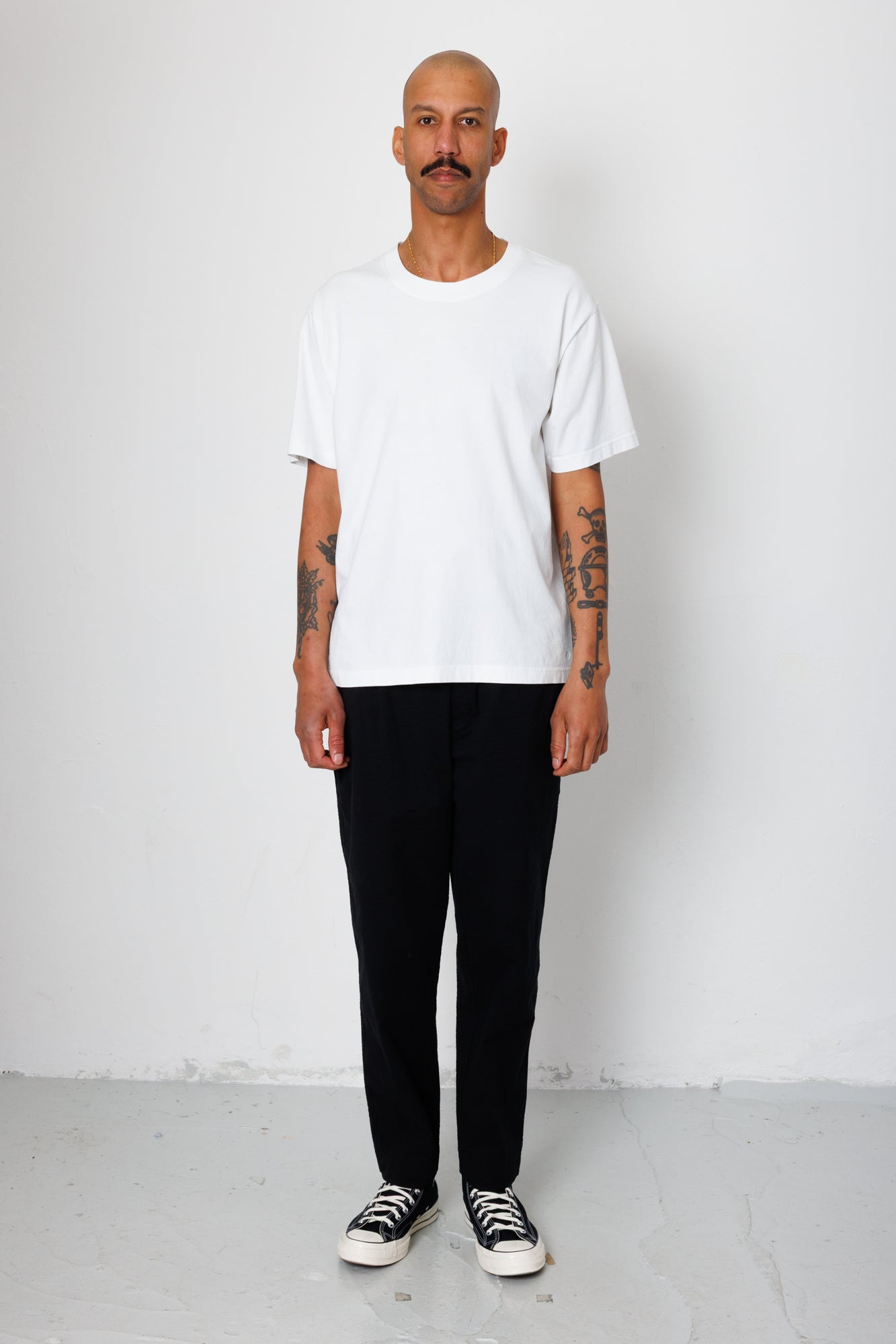 Folk | Folk Drawcord Assembly Pant - Black Seersucker